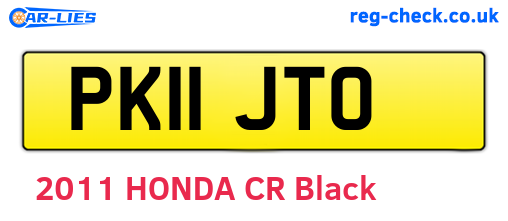 PK11JTO are the vehicle registration plates.