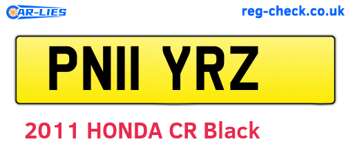 PN11YRZ are the vehicle registration plates.