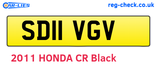 SD11VGV are the vehicle registration plates.