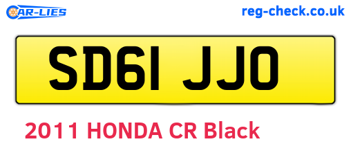 SD61JJO are the vehicle registration plates.