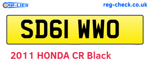 SD61WWO are the vehicle registration plates.