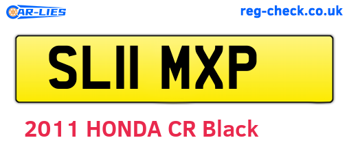 SL11MXP are the vehicle registration plates.