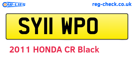 SY11WPO are the vehicle registration plates.