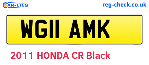 WG11AMK are the vehicle registration plates.