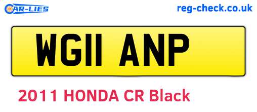 WG11ANP are the vehicle registration plates.