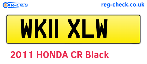 WK11XLW are the vehicle registration plates.