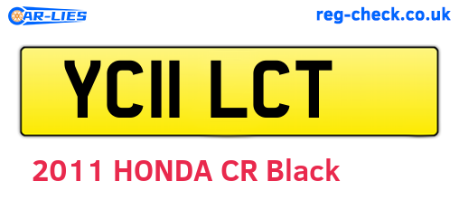 YC11LCT are the vehicle registration plates.