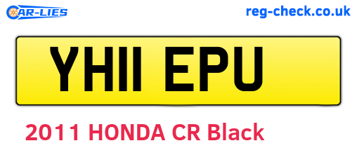 YH11EPU are the vehicle registration plates.