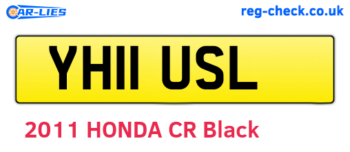 YH11USL are the vehicle registration plates.
