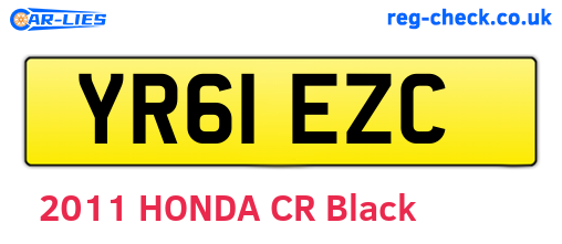YR61EZC are the vehicle registration plates.