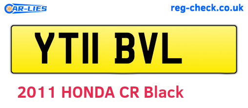 YT11BVL are the vehicle registration plates.