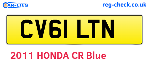CV61LTN are the vehicle registration plates.