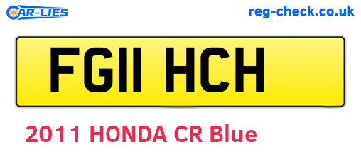 FG11HCH are the vehicle registration plates.