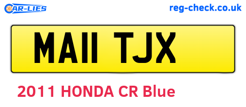 MA11TJX are the vehicle registration plates.