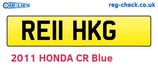 RE11HKG are the vehicle registration plates.