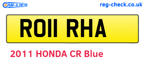 RO11RHA are the vehicle registration plates.
