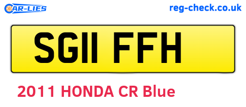SG11FFH are the vehicle registration plates.
