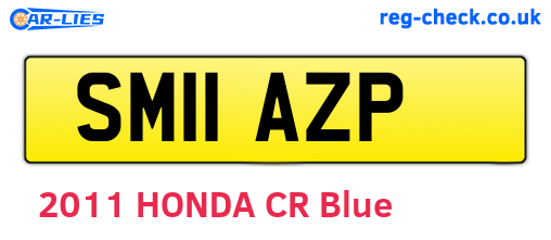 SM11AZP are the vehicle registration plates.