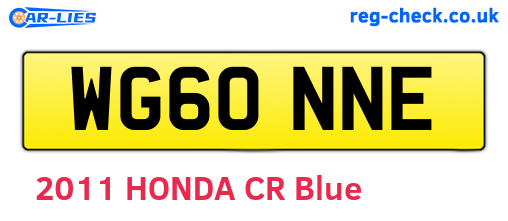 WG60NNE are the vehicle registration plates.