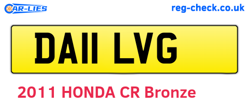 DA11LVG are the vehicle registration plates.