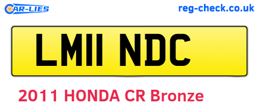LM11NDC are the vehicle registration plates.