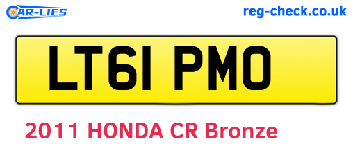 LT61PMO are the vehicle registration plates.