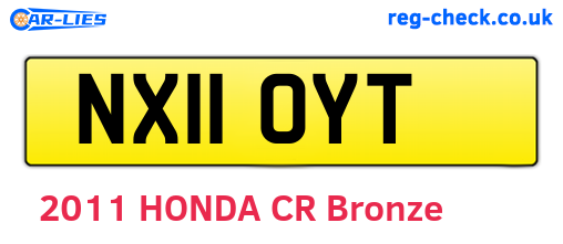 NX11OYT are the vehicle registration plates.