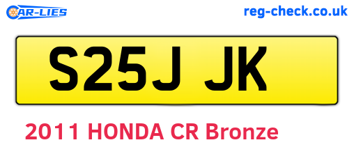 S25JJK are the vehicle registration plates.