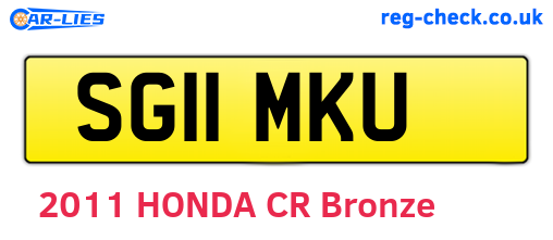 SG11MKU are the vehicle registration plates.