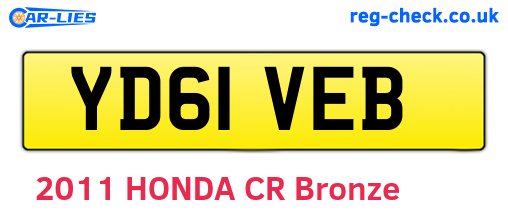 YD61VEB are the vehicle registration plates.