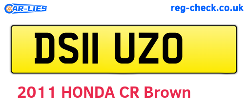 DS11UZO are the vehicle registration plates.