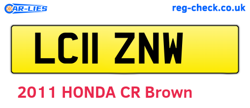 LC11ZNW are the vehicle registration plates.