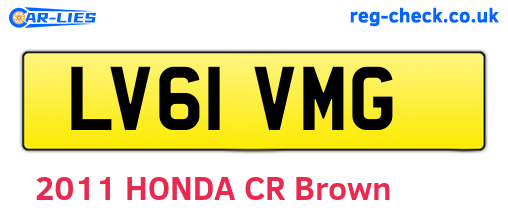 LV61VMG are the vehicle registration plates.