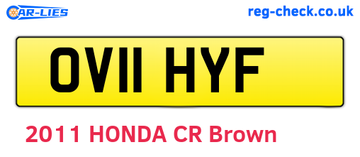 OV11HYF are the vehicle registration plates.
