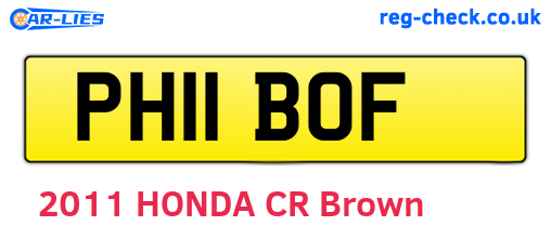 PH11BOF are the vehicle registration plates.