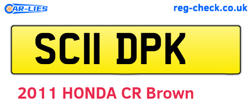 SC11DPK are the vehicle registration plates.