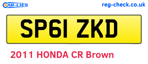 SP61ZKD are the vehicle registration plates.