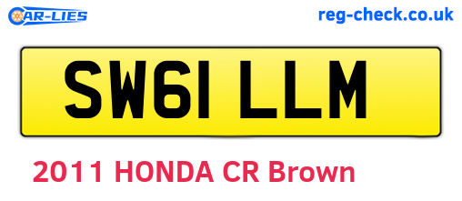 SW61LLM are the vehicle registration plates.