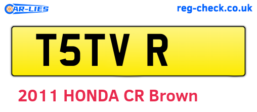 T5TVR are the vehicle registration plates.