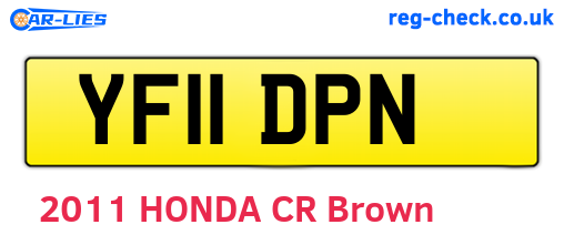YF11DPN are the vehicle registration plates.