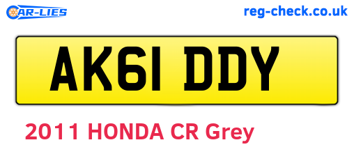 AK61DDY are the vehicle registration plates.