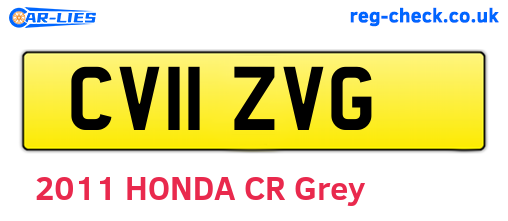 CV11ZVG are the vehicle registration plates.