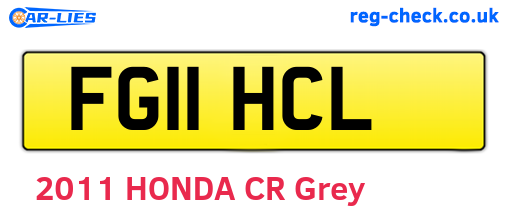 FG11HCL are the vehicle registration plates.