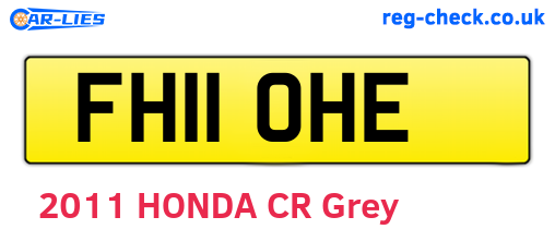 FH11OHE are the vehicle registration plates.