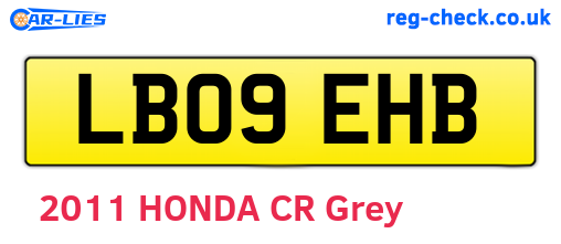 LB09EHB are the vehicle registration plates.