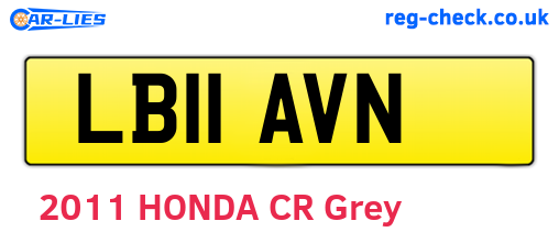 LB11AVN are the vehicle registration plates.