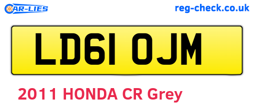 LD61OJM are the vehicle registration plates.