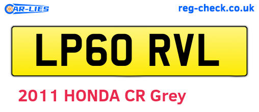 LP60RVL are the vehicle registration plates.