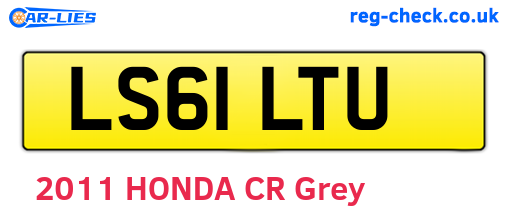 LS61LTU are the vehicle registration plates.