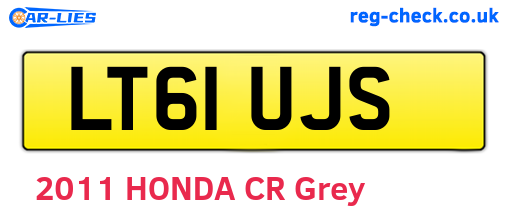 LT61UJS are the vehicle registration plates.